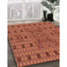 Machine Washable Transitional Bright Orange Rug in a Family Room, wshpat1368org