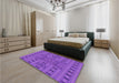 Patterned Purple Rug in a Bedroom, pat1368pur