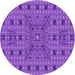 Square Patterned Purple Rug, pat1368pur