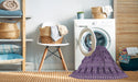 Machine Washable Transitional Purple Rug in a Washing Machine, wshpat1368