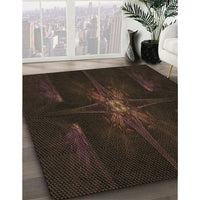 Patterned Midnight Gray Rug, pat1369brn