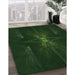 Patterned Deep Emerald Green Rug in Family Room, pat1369grn