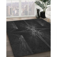 Patterned Midnight Gray Rug, pat1369gry