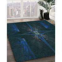 Patterned Blue Rug, pat1369lblu