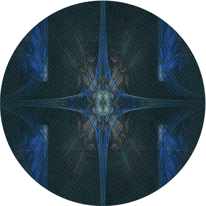 Square Machine Washable Transitional Blue Rug in a Living Room, wshpat1369lblu