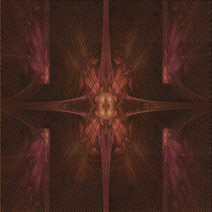 Round Patterned Red Brown Rug, pat1369org