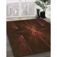 Patterned Red Brown Rug, pat1369org