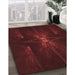 Patterned Saffron Red Rug in Family Room, pat1369rd