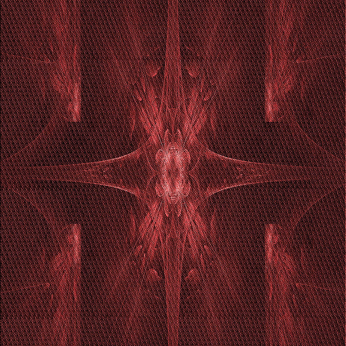 Patterned Saffron Red Rug, pat1369rd