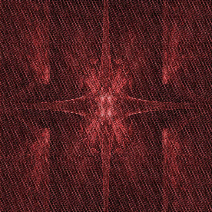 Round Patterned Saffron Red Rug, pat1369rd