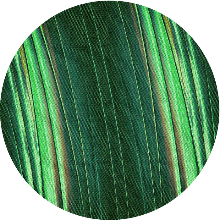 Square Machine Washable Transitional Dark Forest Green Rug in a Living Room, wshpat137grn