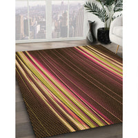 Patterned Vermilion Red Rug, pat137org