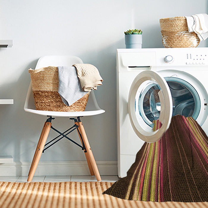 Machine Washable Transitional Vermilion Red Rug in a Washing Machine, wshpat137org