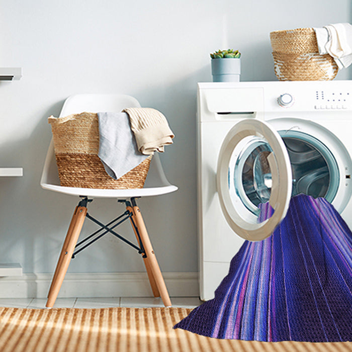 Machine Washable Transitional Medium Slate Blue Rug in a Washing Machine, wshpat137pur