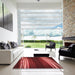 Square Patterned Red Rug in a Living Room, pat137rd