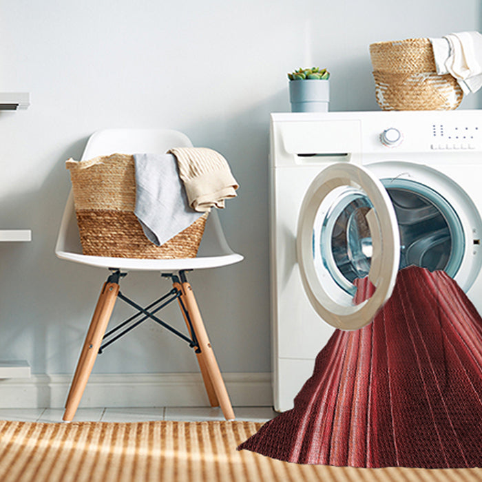Machine Washable Transitional Red Rug in a Washing Machine, wshpat137rd