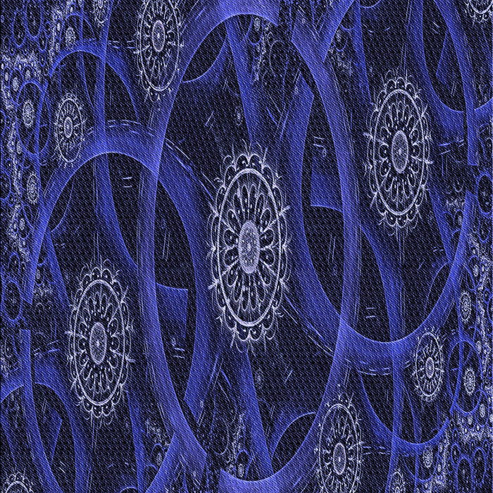 Patterned Night Blue Rug, pat1370blu