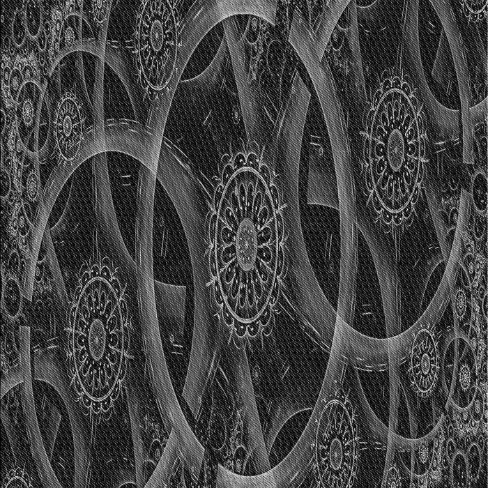 Machine Washable Transitional Midnight Gray Rug, wshpat1370gry