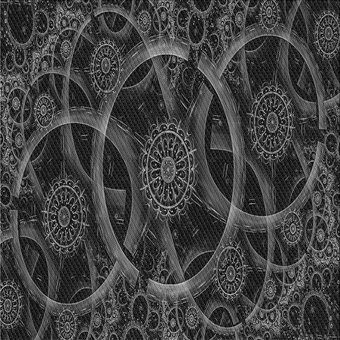 Round Machine Washable Transitional Midnight Gray Rug, wshpat1370gry