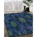 Machine Washable Transitional Blue Rug in a Family Room, wshpat1370lblu