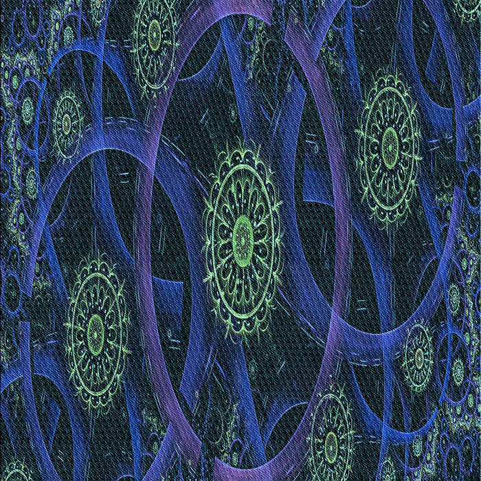Patterned Blue Rug, pat1370lblu