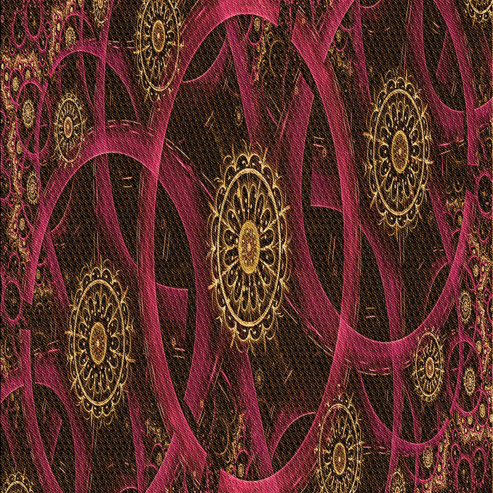 Patterned Saddle Brown Rug, pat1370org