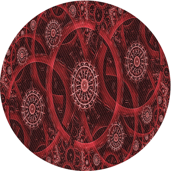 Square Machine Washable Transitional Maroon Red Rug in a Living Room, wshpat1370rd