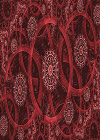 Machine Washable Transitional Maroon Red Rug, wshpat1370rd