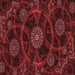 Round Machine Washable Transitional Maroon Red Rug, wshpat1370rd