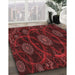 Machine Washable Transitional Maroon Red Rug in a Family Room, wshpat1370rd