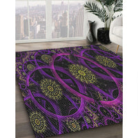 Patterned Purple Novelty Rug, pat1370