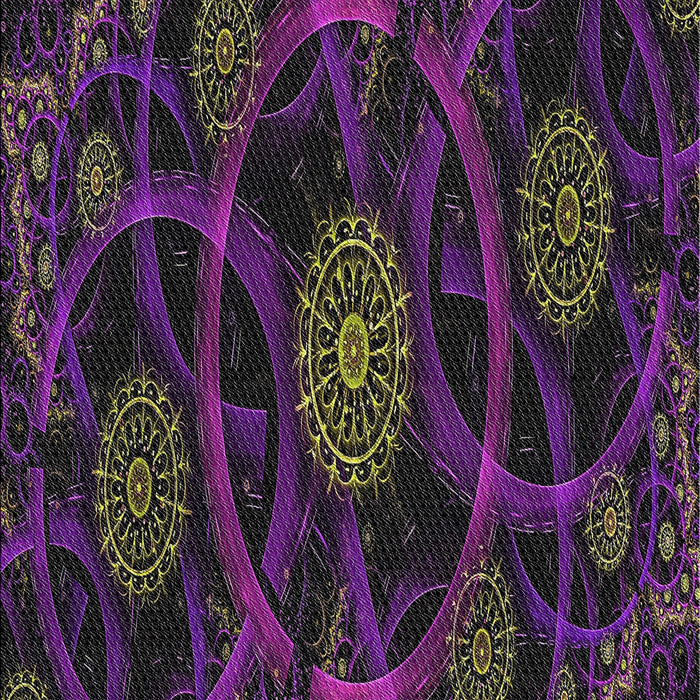 Machine Washable Transitional Purple Rug, wshpat1370