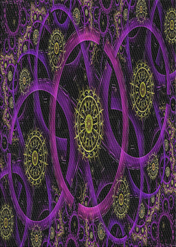 Patterned Purple Novelty Rug, pat1370