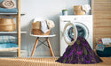 Machine Washable Transitional Purple Rug in a Washing Machine, wshpat1370