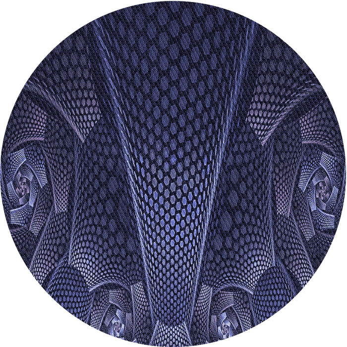 Square Patterned Deep Periwinkle Purple Rug, pat1371blu