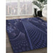 Patterned Deep Periwinkle Purple Rug in Family Room, pat1371blu