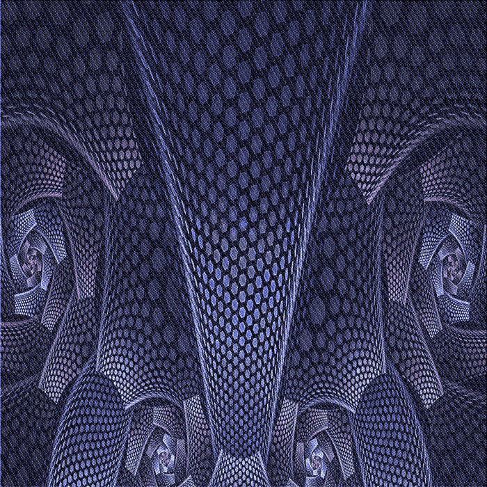 Round Patterned Deep Periwinkle Purple Rug, pat1371blu