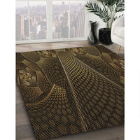 Patterned Red Brown Rug, pat1371brn