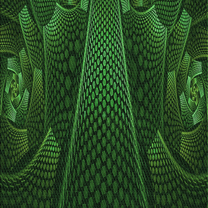 Patterned Green Rug, pat1371grn