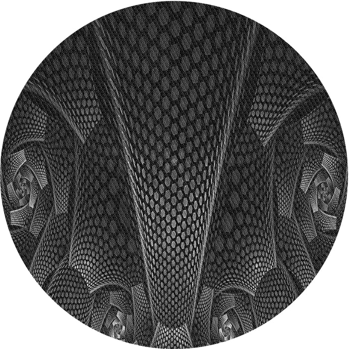 Square Machine Washable Transitional Midnight Gray Rug in a Living Room, wshpat1371gry