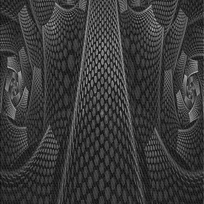 Patterned Midnight Gray Rug, pat1371gry