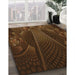 Machine Washable Transitional Mahogany Brown Rug in a Family Room, wshpat1371org