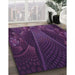 Machine Washable Transitional Deep Purple Rug in a Family Room, wshpat1371pur