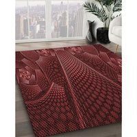 Patterned Red Rug, pat1371rd