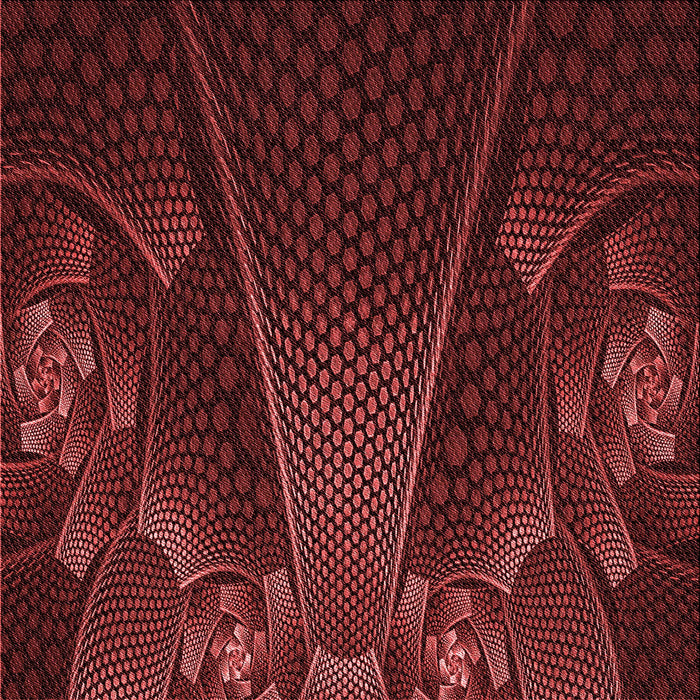 Round Patterned Red Rug, pat1371rd