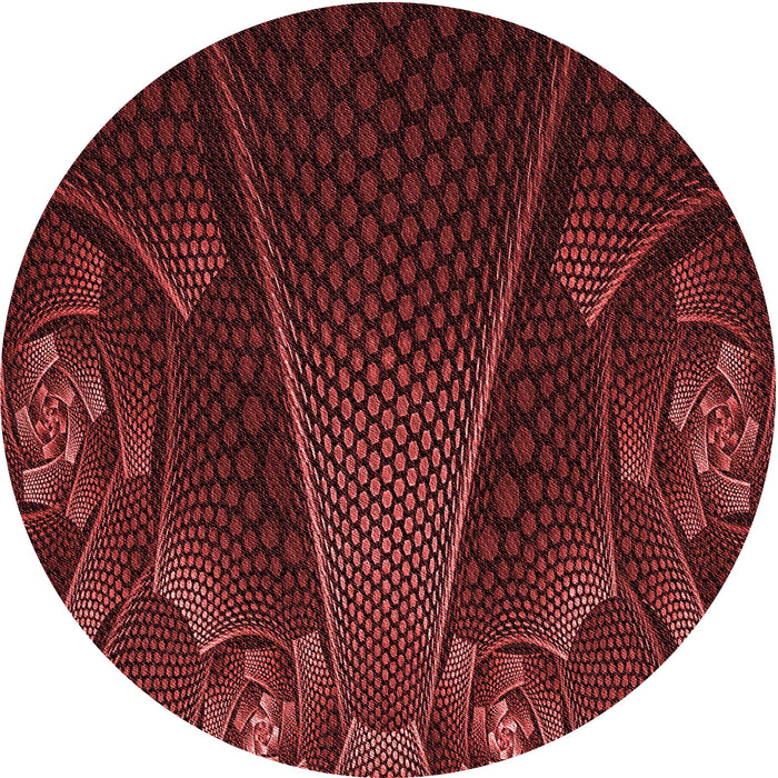 Square Patterned Red Rug, pat1371rd