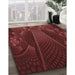 Patterned Red Rug in Family Room, pat1371rd