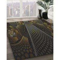 Patterned Brown Novelty Rug, pat1371