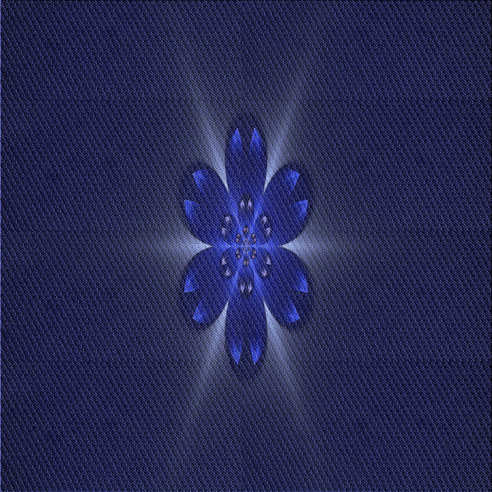 Round Patterned Night Blue Rug, pat1372blu