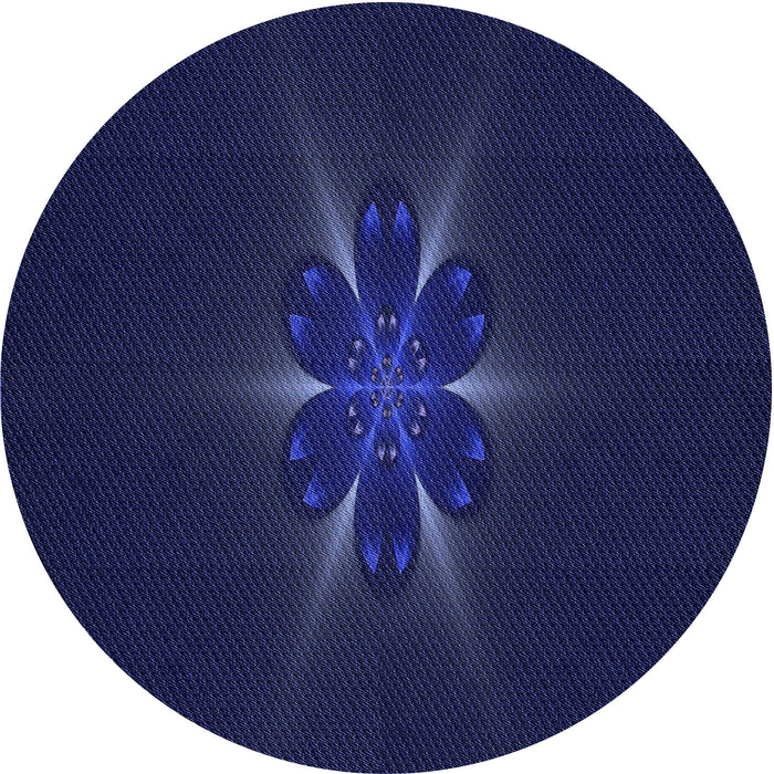 Square Patterned Night Blue Rug, pat1372blu